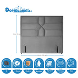 Combo Colchón Infinity Blanco y Gris King 200 X 200 Cm Firmeza Medio Firme Doble Faz Con Cabecero y Base Cama - COLCHONES | Bylmo