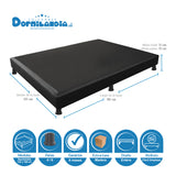 Combo Colchón Macizo Blanco y Negro Semidoble 120 X 190 Cm Firmeza Firme Doble Faz Con Cabecero y Base Cama - COLCHONES | Bylmo