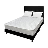 Combo Colchón Macizo Blanco y Negro Queen 160 X 190 Cm Firmeza Firme Doble Faz Con Cabecero y Base Cama - COLCHONES | Bylmo