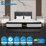 Combo Colchón Malta Blanco y Gris Semidoble 120 X 190 Cm Firmeza Firme Doble Faz Con Cabecero y Base Cama - COLCHONES | Bylmo