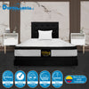 Combo Colchón Malta Blanco Y Negro Sencillo 100 X 190 Cm Firmeza Firme Doble Faz Con Cabecero Y Base Cama