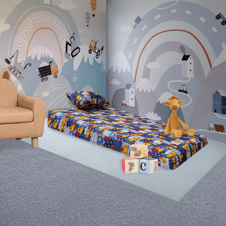 Colchoneta Osos Cariñosos Azul 60x100cm Antireflujo - COLCHONES | Bylmo