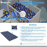 Colchoneta Osos Dormilones Azul 70x130cm Para Bebés - COLCHONES | Bylmo
