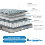 Combo Colchón Maxiflex Gris y Negro King 200 X 200 Cm Firmeza Suave Con Cabecero y Base Cama - COLCHONES | Bylmo