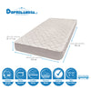 Combo Colchón Multisleep Blanco Y Azul Sencillo 100 X 190 Cm Firmeza Medio Doble Faz Con Cabecero Y Base Cama