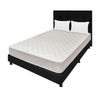 Combo Colchón Multisleep Blanco Y Negro Semidoble 120 X 190 Cm Firmeza Medio Doble Faz Con Cabecero Y Base Cama