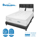 Combo Colchón Super Dream Blanco y Gris Semidoble 120 X 190 Cm Firmeza Firme Doble Faz Con Cabecero y Base Cama - COLCHONES | Bylmo