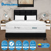 Combo Colchón Super Dream Blanco Y Negro King 200 X 200 Cm Firmeza Firme Doble Faz Con Cabecero Y Base Cama