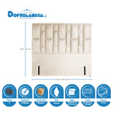 Combo Colchón Supra Azul y Arena Queen 160 X 190 Cm Firmeza Medio Doble Faz Con Cabecero y Base Cama - COLCHONES | Bylmo