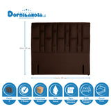 Combo Colchón Supra Azul y Cafe Semidoble 120 X 190 Cm Firmeza Medio Doble Faz Con Cabecero y Base Cama - COLCHONES | Bylmo