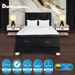 Combo Colchón Supra Negro Doble 140 X 190 Cm Firmeza Medio Doble Faz Con Cabecero Y Base Cama