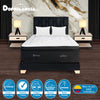 Combo Colchón Supra Negro Queen 160 X 190 Cm Firmeza Medio Doble Faz Con Cabecero Y Base Cama