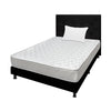 Combo Colchón Ultraflex Blanco Y Negro Sencillo 100 X 190 Cm Firmeza Firme Doble Faz Con Cabecero Y Base Cama