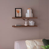 Set de 2 Repisas Coñac 80x3.8cm Rectangular Minimalista - REPISAS | Bylmo