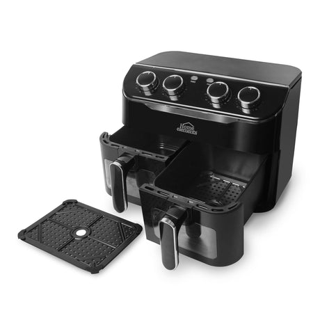 Freidora de Aire Negro 37.5x36cm De 8 Litros Con Cuatro Funciones Preconfiguradas y Dos Canastillas - FREIDORAS DE AIRE | Bylmo