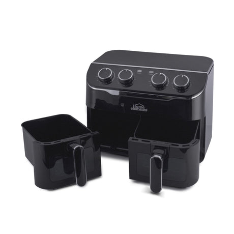 Freidora de Aire Negro 37.5x36cm De 8 Litros Con Cuatro Funciones Preconfiguradas y Dos Canastillas - FREIDORAS DE AIRE | Bylmo