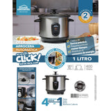 Olla Arrocera Plateado 23x22.5cm De 1 Litro - OLLAS ARROCERAS | Bylmo