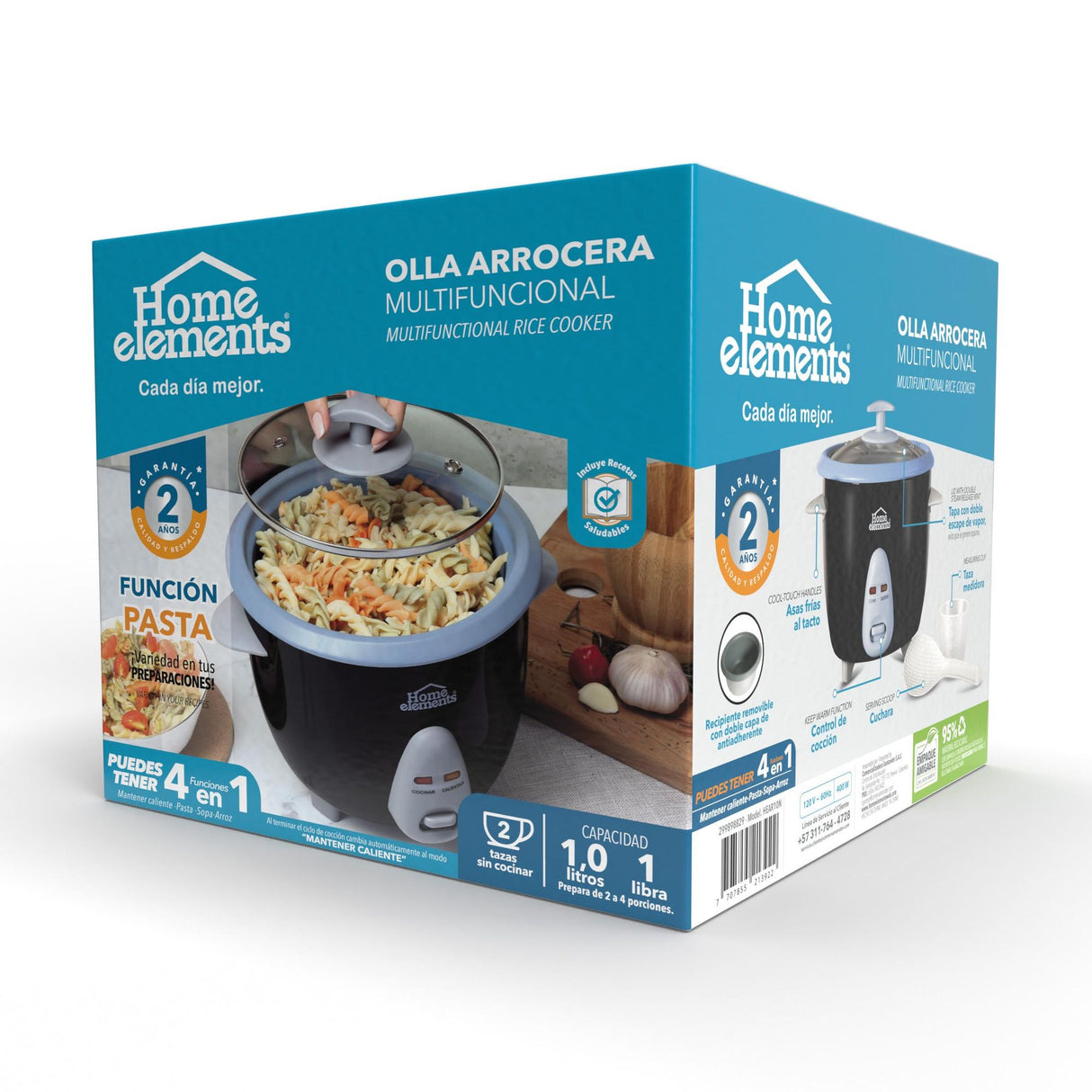 Olla Arrocera Negra 23x22cm De 1 Litro - OLLAS ARROCERAS | Bylmo