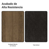 Combo Comedor y Sillas Renata Marron Oxford 160x79cm Cuadrado de Seis Puestos con Seis Sillas - COMEDORES | Bylmo