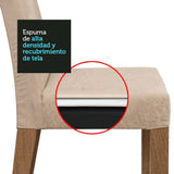 Combo Comedor y Sillas Sabrina Marron y Negro 160x79cm Cuadrado de Cuatro Puestos con Cuatro Sillas - COMEDORES | Bylmo