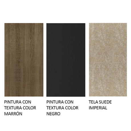 Combo Comedor y Sillas Sabrina Marron y Negro 160x79cm Cuadrado de Cuatro Puestos con Cuatro Sillas - COMEDORES | Bylmo