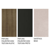 Combo Comedor y Sillas Samara Marron con Negro y Beige 90x78cm Cuadrado de Cuatro Puestos con Cuatro Sillas - COMEDORES | Bylmo