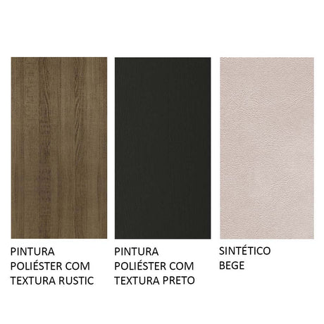 Combo Comedor y Sillas Samara Marron con Negro y Beige 90x78cm Cuadrado de Cuatro Puestos con Cuatro Sillas - COMEDORES | Bylmo