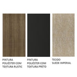 Combo Comedor y Sillas Stéfani Marron y Negro 160x80cm Cuadrado de Seis Puestos con Seis Sillas - COMEDORES | Bylmo