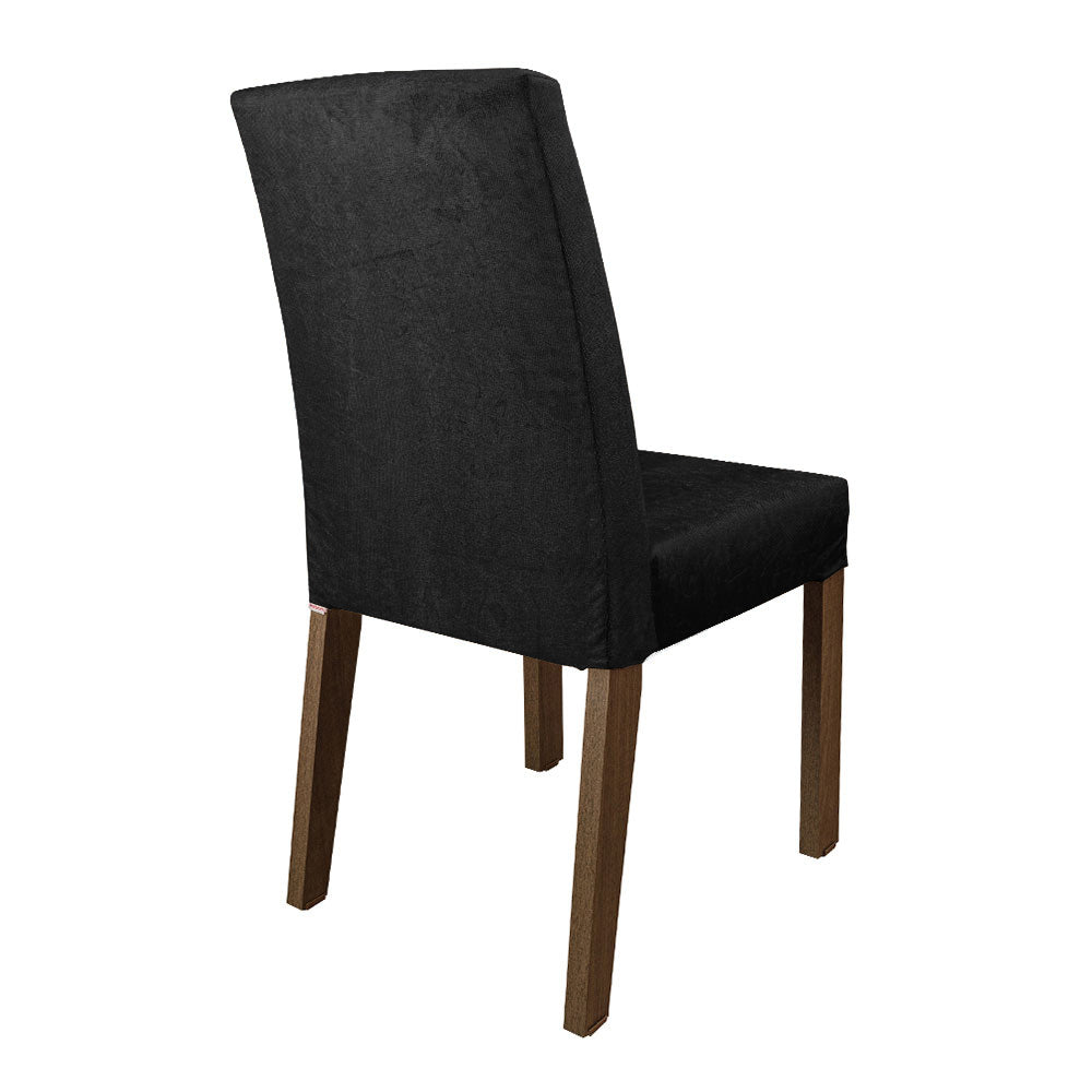 Combo Comedor y Sillas Stéfani Marron y Negro Oxford 160x80cm Cuadrado de Seis Puestos con Seis Sillas - COMEDORES | Bylmo