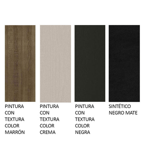 Combo Comedor y Sillas Tifani Marron con Crema y Negro 90x78cm Cuadrado de Cuatro Puestos con Cuatro Sillas - COMEDORES | Bylmo