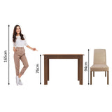 Combo Comedor y Sillas Vic Marron 104x76cm Cuadrado de Dos Puestos con Dos Sillas - COMEDORES | Bylmo