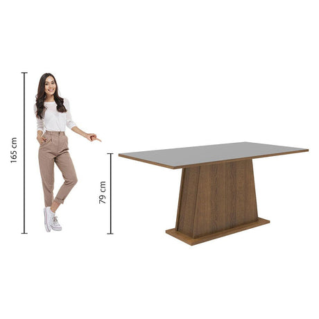 Comedor Rústico Marron y Gris 160x79cm Rectangular de Seis Puestos Sin Sillas - COMEDORES | Bylmo