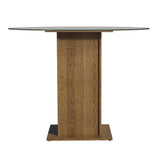 Comedor Marron 90x76cm Circular de Cuatro Puestos Sin Sillas - COMEDORES | Bylmo