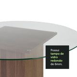 Comedor Marron 90x76cm Circular de Cuatro Puestos Sin Sillas - COMEDORES | Bylmo