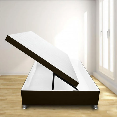 Cama Baúl Cafe 90x43Cm Para Cochón Sencillo 90 X 190 Cm de Apertura Horizontal - CAMAS | Bylmo