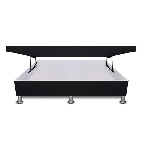 Cama Baúl Negro 90x43Cm Para Cochón Sencillo 90 X 190 Cm de Apertura Horizontal - CAMAS | Bylmo
