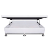 Cama Baúl Blanco 120x43Cm Para Cochón Semidoble 120 X 190 Cm de Apertura Horizontal - CAMAS | Bylmo