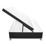 Cama Baúl Negro 120x43Cm Para Cochón Semidoble 120 X 190 Cm de Apertura Horizontal - CAMAS | Bylmo