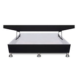 Cama Baúl Negro 120x43Cm Para Cochón Semidoble 120 X 190 Cm de Apertura Horizontal - CAMAS | Bylmo