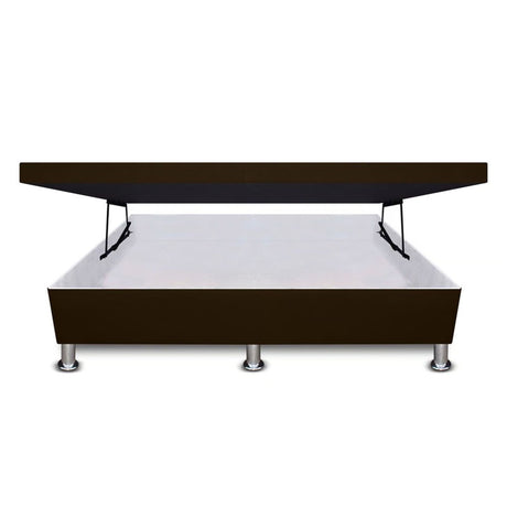 Cama Baúl Cafe 120x30Cm Para Cochón Semidoble 120 X 190 Cm de Apertura Horizontal - CAMAS | Bylmo