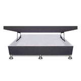 Cama Baúl Gris 120x30Cm Para Cochón Semidoble 120 X 190 Cm de Apertura Horizontal - CAMAS | Bylmo