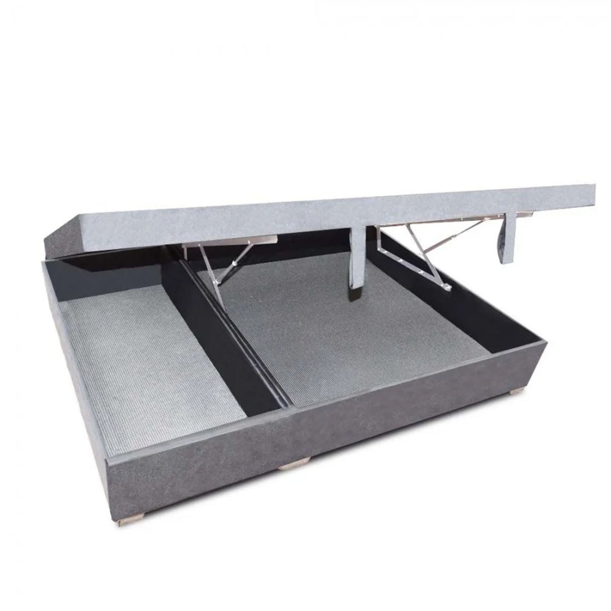 Cama Baúl Sall Gris 90x43Cm Para Cochón Sencillo 90 X 190 Cm Con Cajones - CAMAS | Bylmo