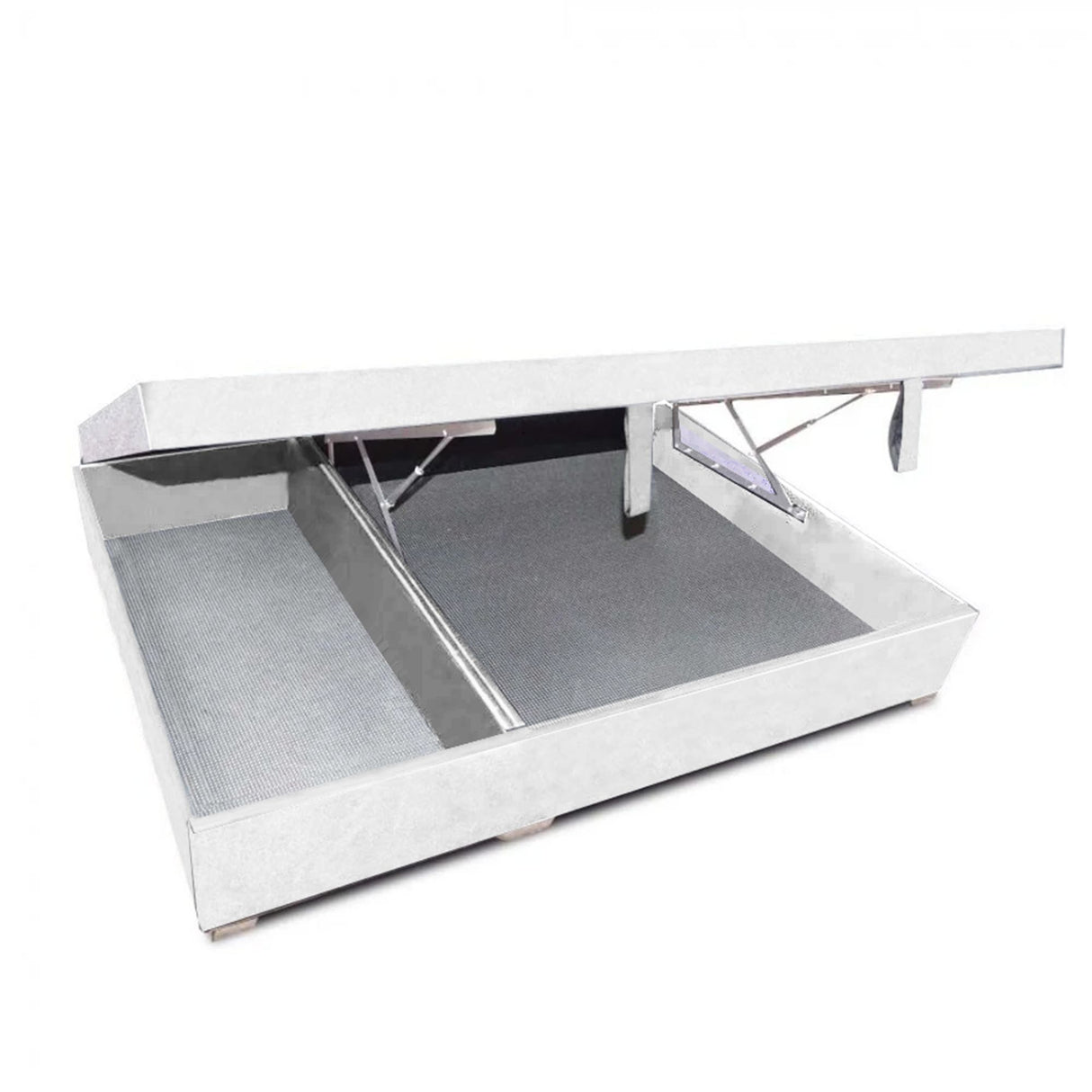 Cama Baúl Sall Blanco 100x43Cm Para Cochón Sencillo 100 X 190 Cm Con Cajones - CAMAS | Bylmo