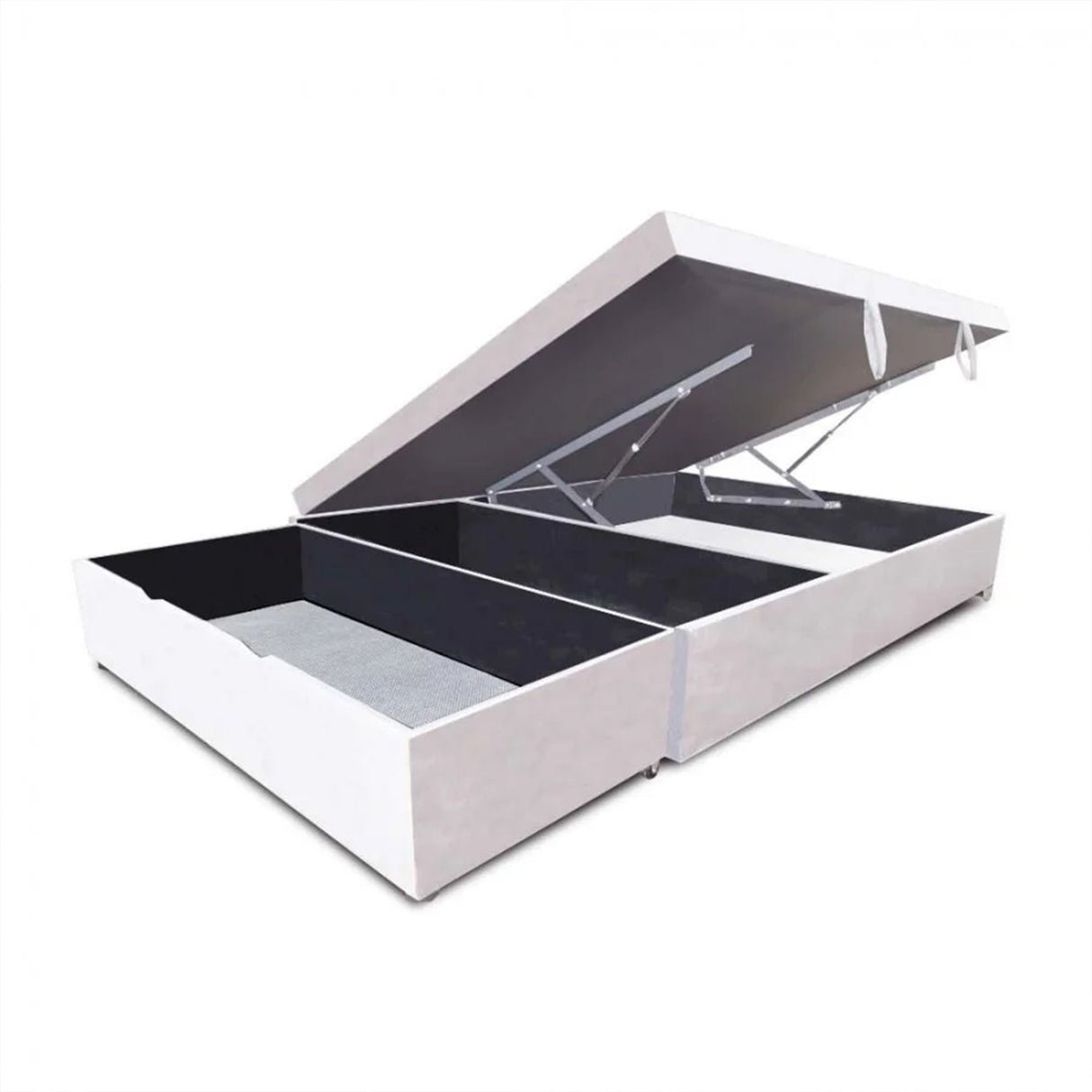 Cama Baúl Sall Blanco 100x43Cm Para Cochón Sencillo 100 X 190 Cm Con Cajones - CAMAS | Bylmo