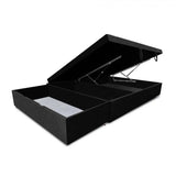 Cama Baúl Sall Negro 100x43Cm Para Cochón Sencillo 100 X 190 Cm Con Cajones - CAMAS | Bylmo