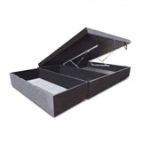 Cama Baúl Sall Gris 100x43Cm Para Cochón Sencillo 100 X 190 Cm Con Cajones - CAMAS | Bylmo