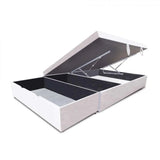 Cama Baúl Sall Blanco 120x43Cm Para Cochón Semidoble 120 X 190 Cm Con Cajones - CAMAS | Bylmo