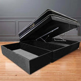 Cama Baúl Sall Negro 120x43Cm Para Cochón Semidoble 120 X 190 Cm Con Cajones - CAMAS | Bylmo