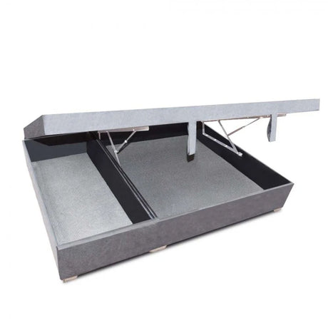 Cama Baúl Sall Gris 140x43Cm Para Cochón Doble 140 X 190 Cm Con Cajones - CAMAS | Bylmo