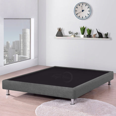 Base Cama Gris 140x30Cm Para Cochón Doble 140 X 190 Cm Con Pestaña - CAMAS | Bylmo